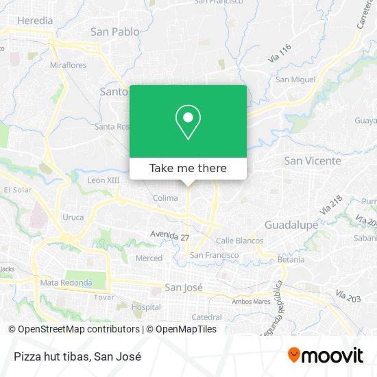 Pizza hut tibas map