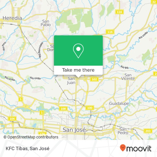 KFC Tibas map