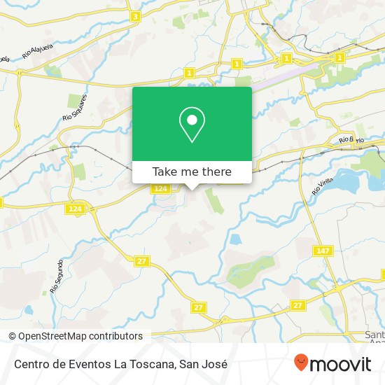 Mapa de Centro de Eventos La Toscana