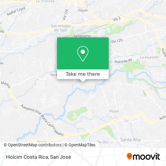 Mapa de Holcim Costa Rica