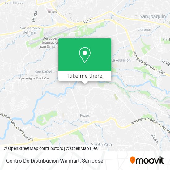 Mapa de Centro De Distribución Walmart