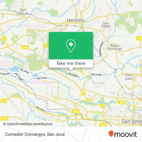 Comedor Convergys map