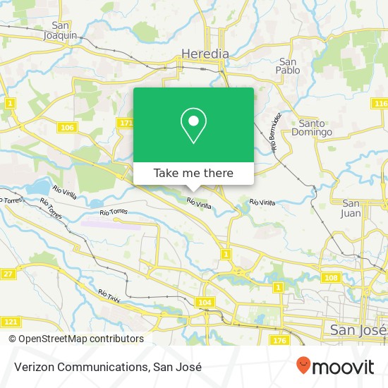 Verizon Communications map