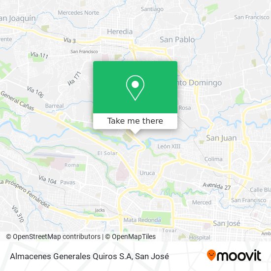 Almacenes Generales Quiros S.A map