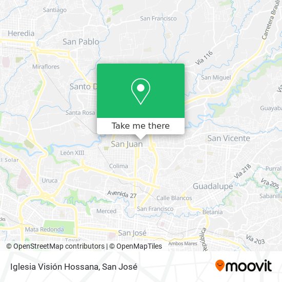Iglesia Visión Hossana map