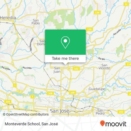 Monteverde School map