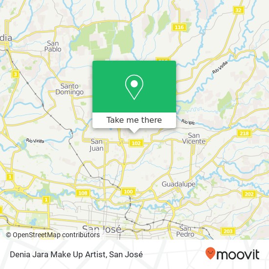 Denia Jara Make Up Artist map