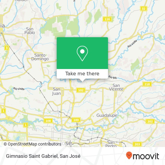 Gimnasio Saint Gabriel map