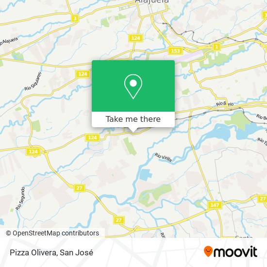 Pizza Olivera map