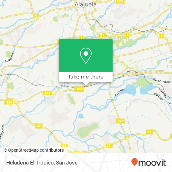 Heladería El Trópico map