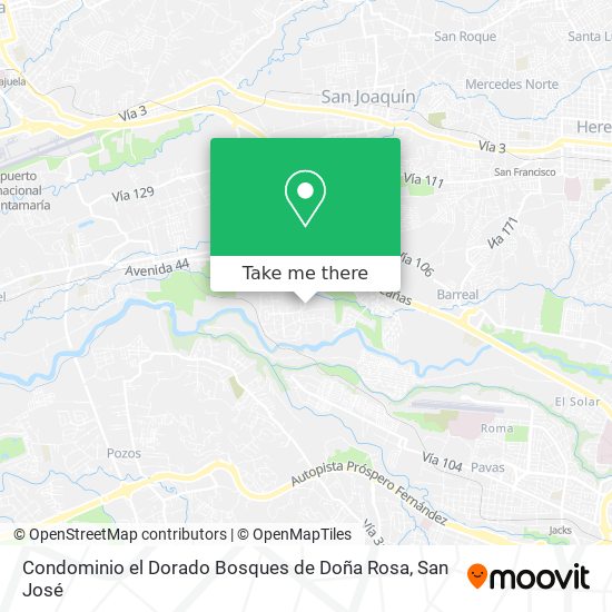 Condominio el Dorado Bosques de Doña Rosa map
