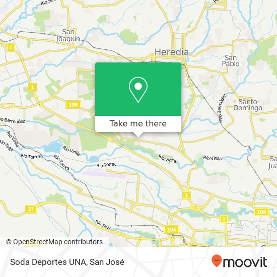 Soda Deportes UNA map