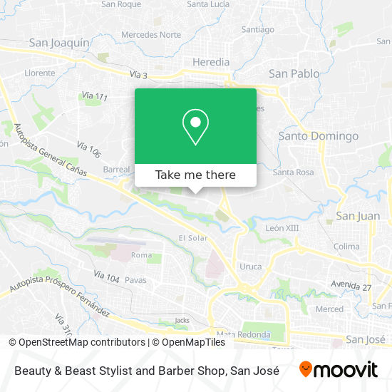 Mapa de Beauty & Beast Stylist and Barber Shop