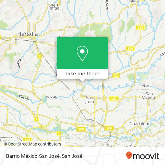 Barrio México-San José map