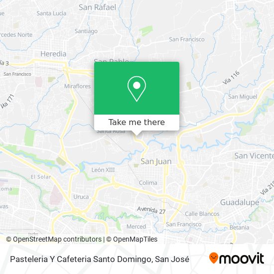 Pasteleria Y Cafeteria Santo Domingo map