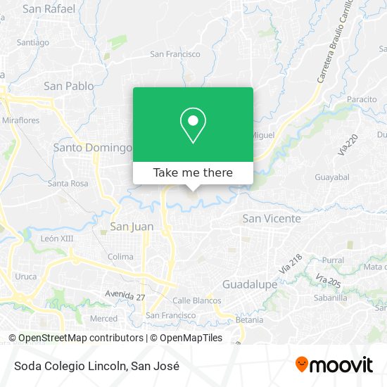 Soda Colegio Lincoln map