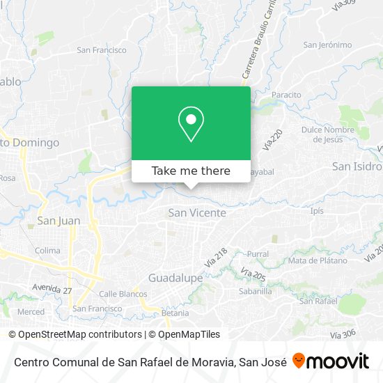 Centro Comunal de San Rafael de Moravia map