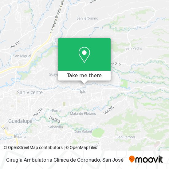 Cirugía Ambulatoria Clínica de Coronado map