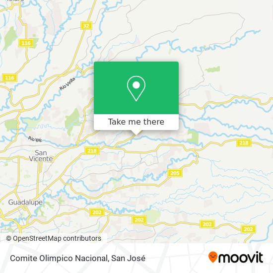 Comite Olimpico Nacional map