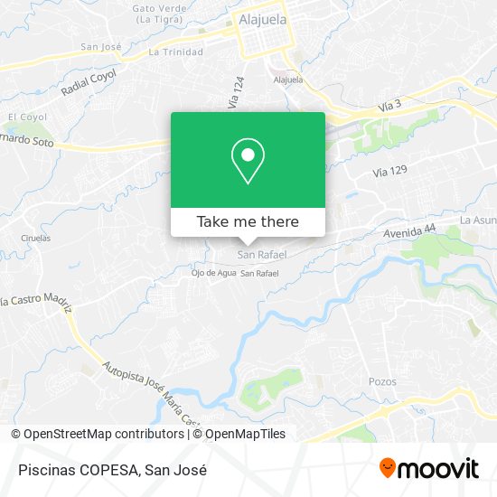 Piscinas COPESA map