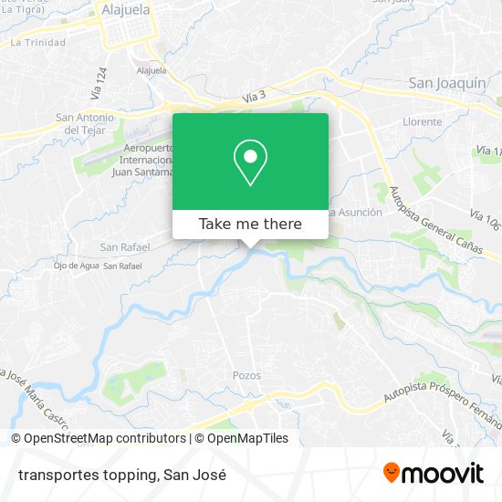 Mapa de transportes topping