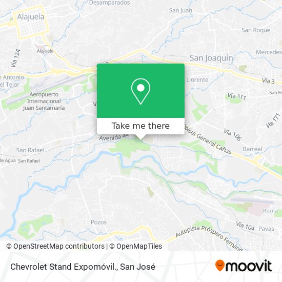 Mapa de Chevrolet Stand Expomóvil.