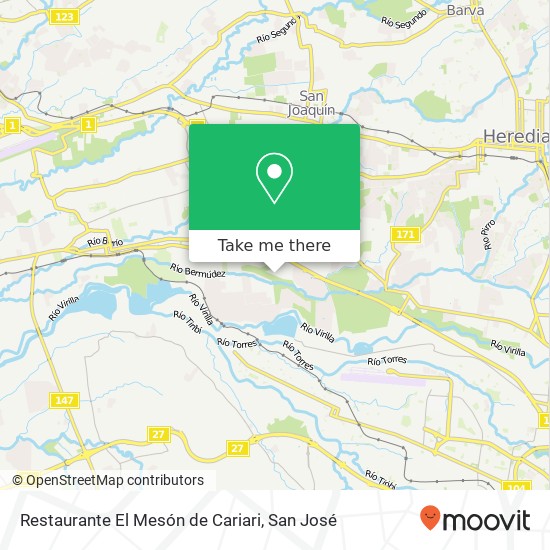 Restaurante El Mesón de Cariari map