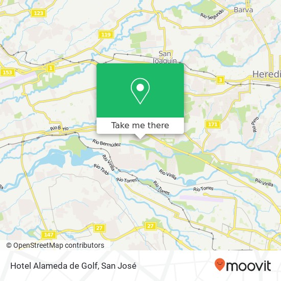 Hotel Alameda de Golf map