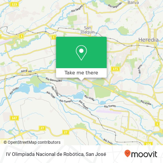 Mapa de IV Olimpiada Nacional de Robótica