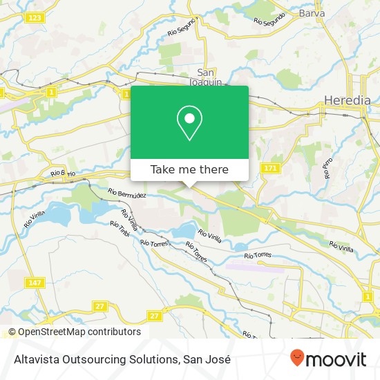 Mapa de Altavista Outsourcing Solutions