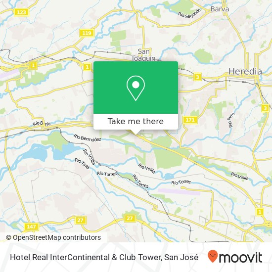 Hotel Real InterContinental & Club Tower map