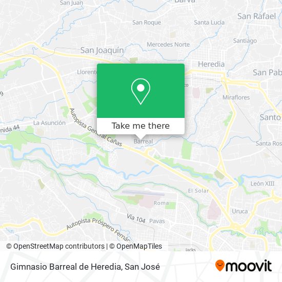 Gimnasio Barreal de Heredia map