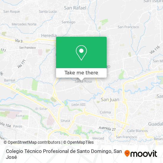 Colegio Técnico Profesional de Santo Domingo map