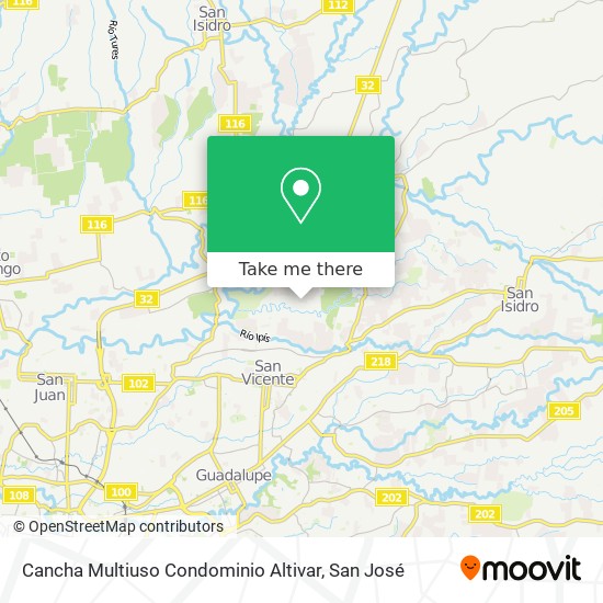 Cancha Multiuso Condominio Altivar map