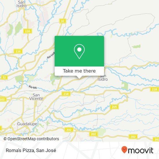 Roma's Pizza map