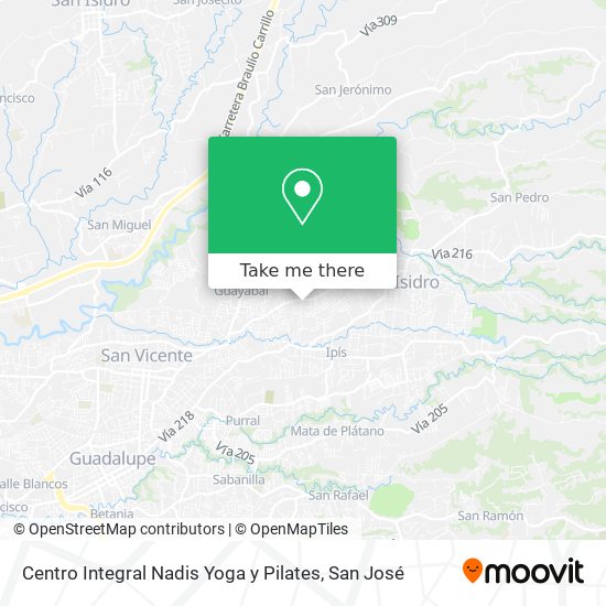 Mapa de Centro Integral Nadis Yoga y Pilates