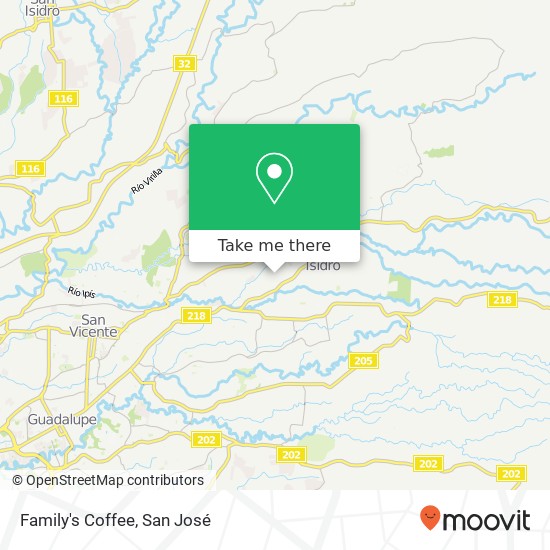 Family's Coffee map