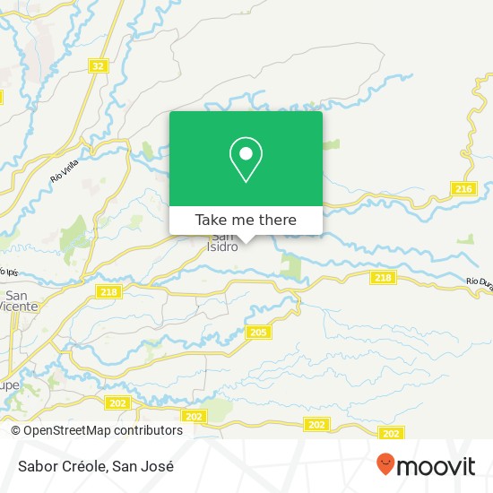 Sabor Créole map