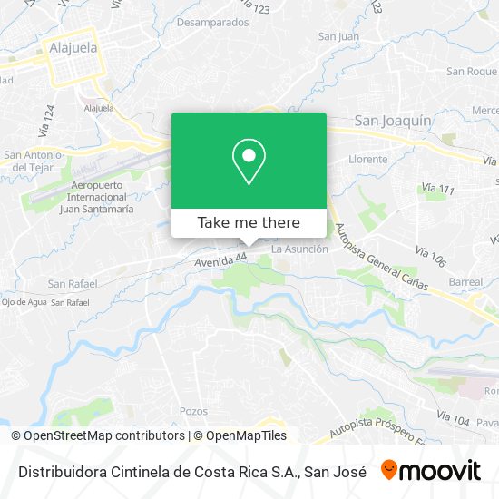 Distribuidora Cintinela de Costa Rica S.A. map