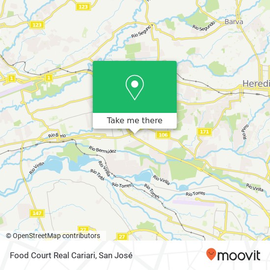 Food Court Real Cariari map