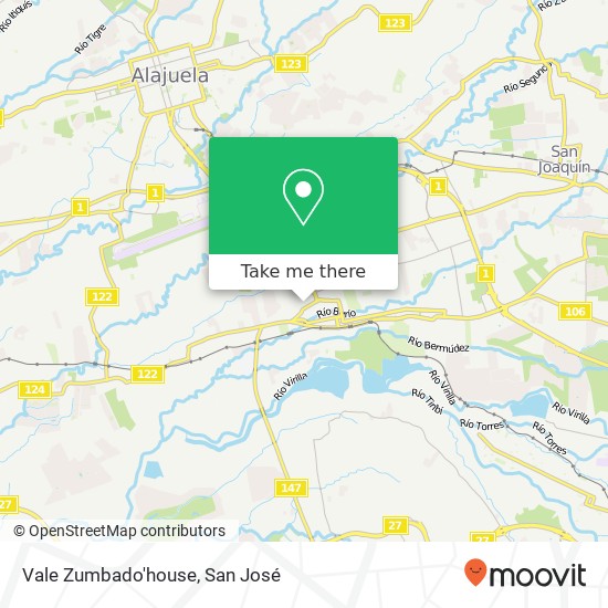 Vale Zumbado'house map