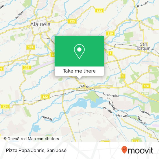 Pizza Papa John's map