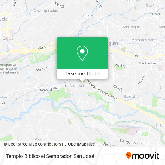 Mapa de Templo Biblico el Sembrador