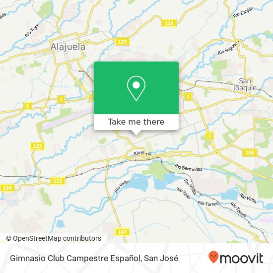 Gimnasio Club Campestre Español map