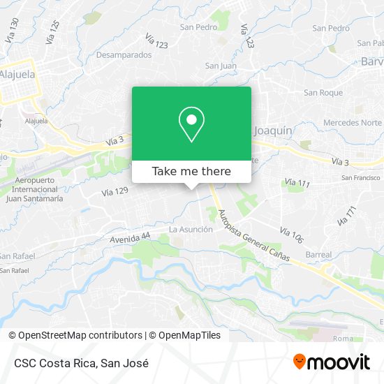 Mapa de CSC Costa Rica