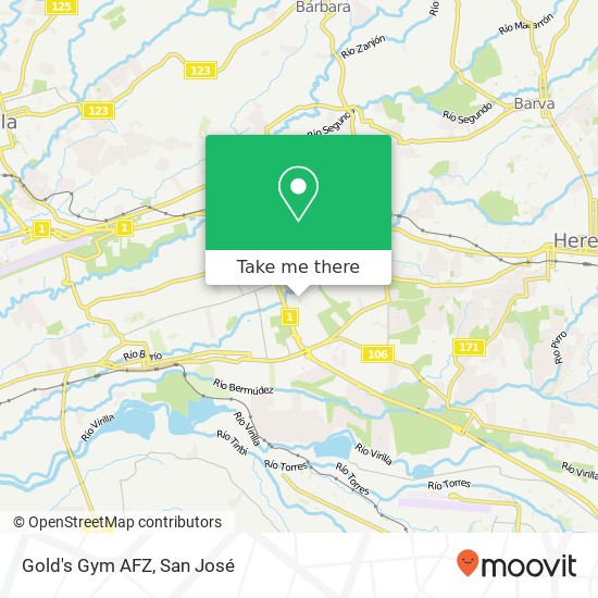 Gold's Gym AFZ map