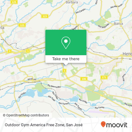 Outdoor Gym America Free Zone map