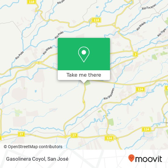 Gasolinera Coyol map