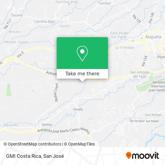 GMI Costa Rica map