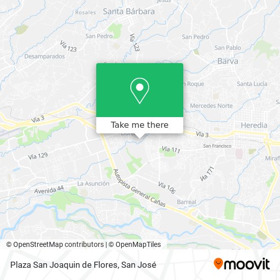 Mapa de Plaza San Joaquin de Flores
